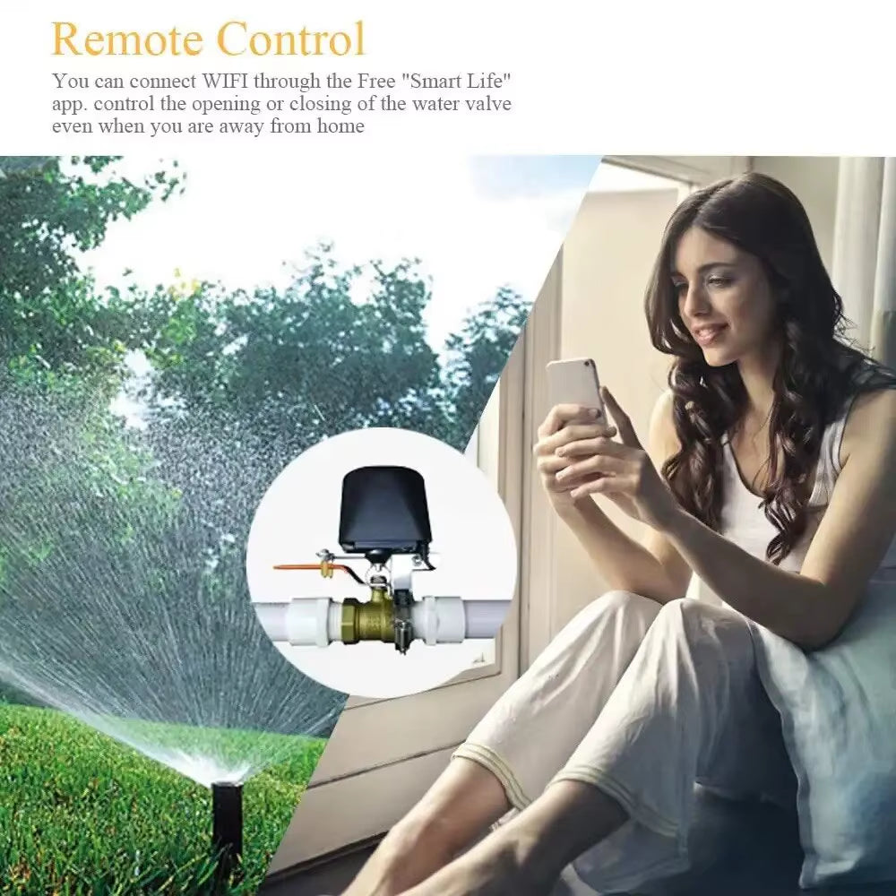 Tuya Smart WiFi Gas Valve Controller - Automatic Shut-Off for Home Safety & Automation