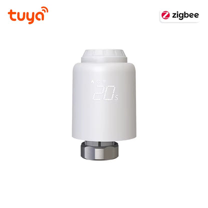 Tuya Zigbee Smart Thermostatic Radiator Valve TRV - Programmable Smart Radiator Thermostat with App & Voice Control for Energy-Efficient Home Heating
