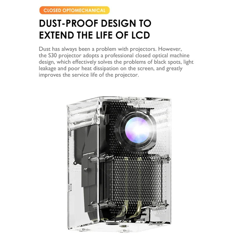 Portable LED Smart Projector with WiFi for Home Entertainment