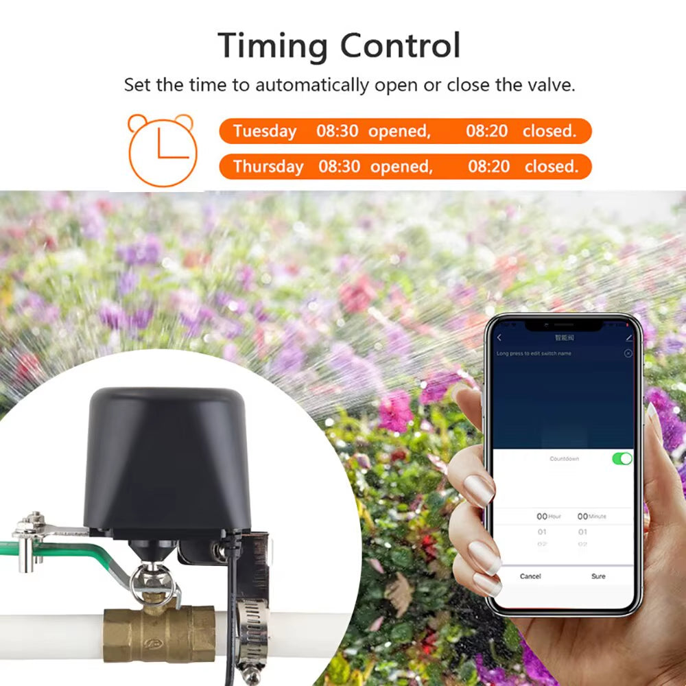 Tuya Smart WiFi Gas Valve Controller - Automatic Shut-Off for Home Safety & Automation