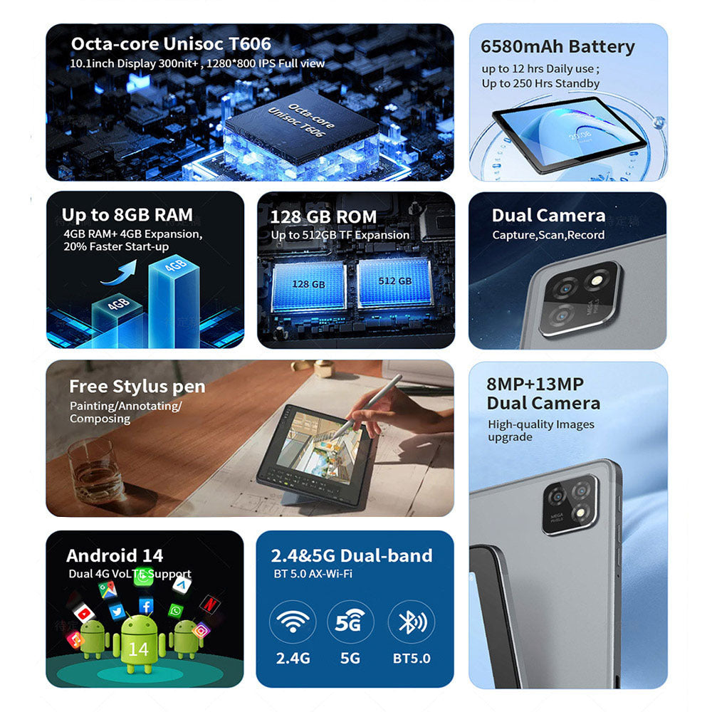 Tablet G-Tab T11 z 10,1-calowym systemem Android: potężna wydajność i wciągająca rozrywka