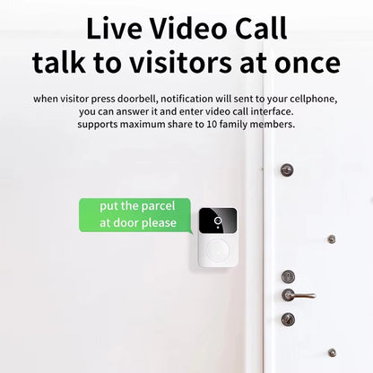Tuya Smart WiFi Video Doorbell Camera - Wireless Battery Powered with Night Vision, 2-Way Audio & Motion Detection
