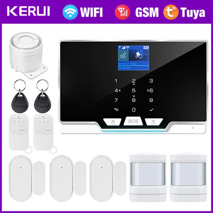 G20 Wifi GSM Tuya Alarm System with Motion Detector Door Sensor IP Camera Wireless Smart Home Security Support Alexa