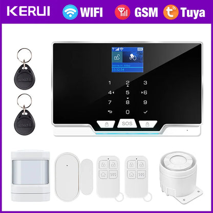 G20 Wifi GSM Tuya Alarm System with Motion Detector Door Sensor IP Camera Wireless Smart Home Security Support Alexa