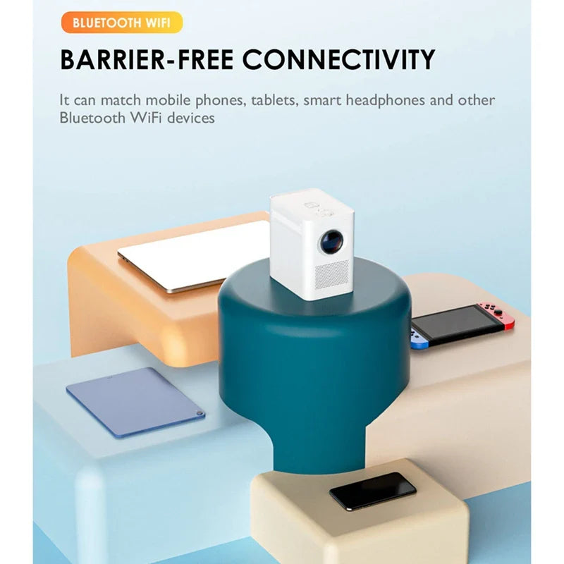 Portable LED Smart Projector with WiFi for Home Entertainment