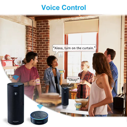 Tuya Zigbee 3.0 Smart Curtain Switch - Wireless Roller Blinds Controller with Remote, App & Voice Control for Alexa, Google Home & Smart Life Automation