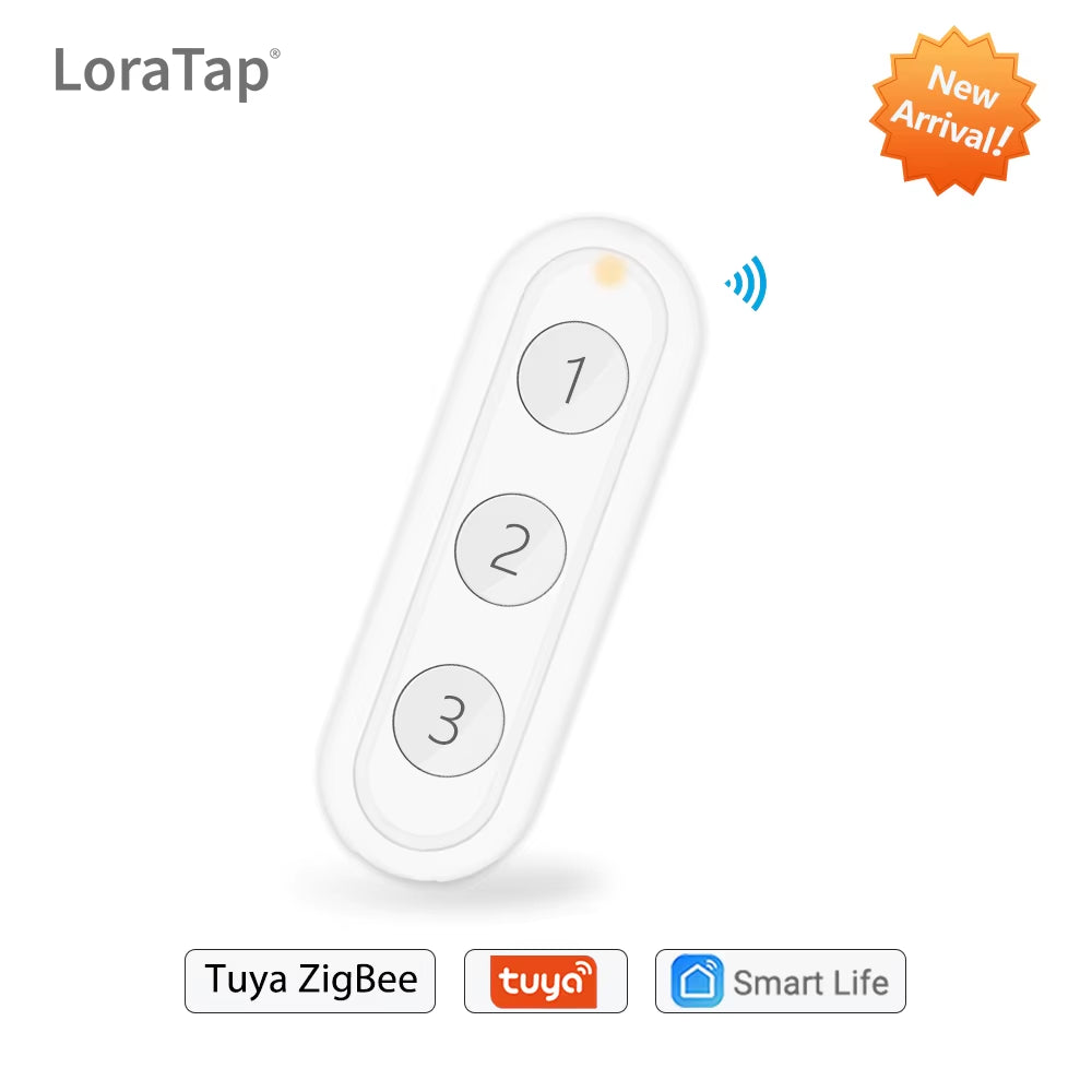 Tuya Zigbee 3.0 Smart Curtain Switch - Wireless Roller Blinds Controller with Remote, App & Voice Control for Alexa, Google Home & Smart Life Automation